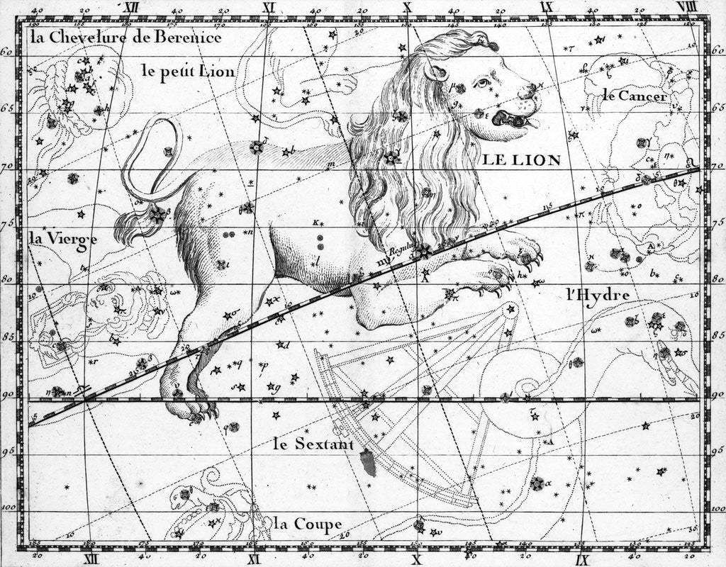 Detail of Engraving Of Constellation Leo by Anonymous