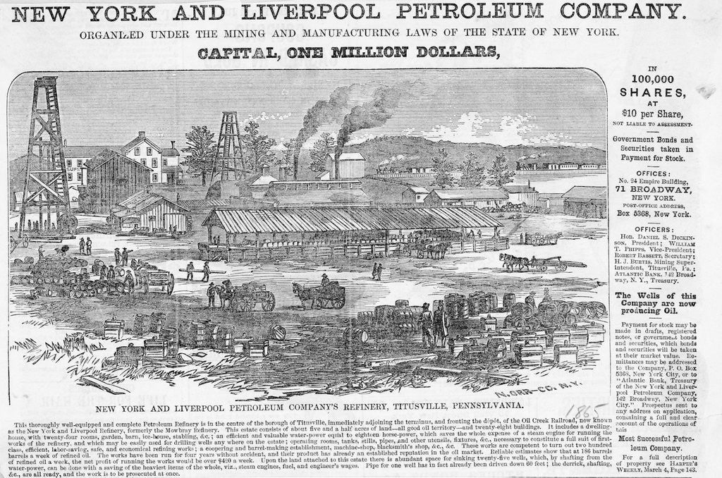 Detail of Illus. Of Oil Refinery, 1865 by Anonymous