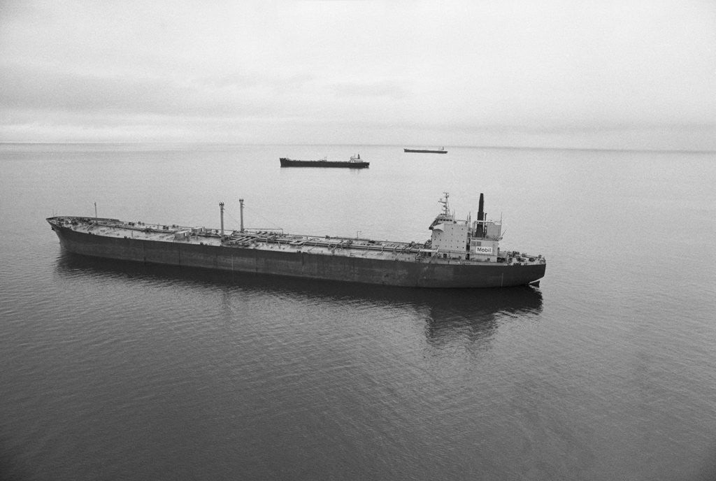 Detail of Oil Tankers at Various Distances by Anonymous