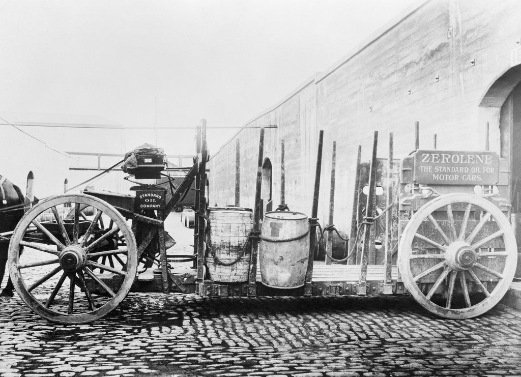Detail of Early Standard Oil Horsedrawn Truck by Anonymous