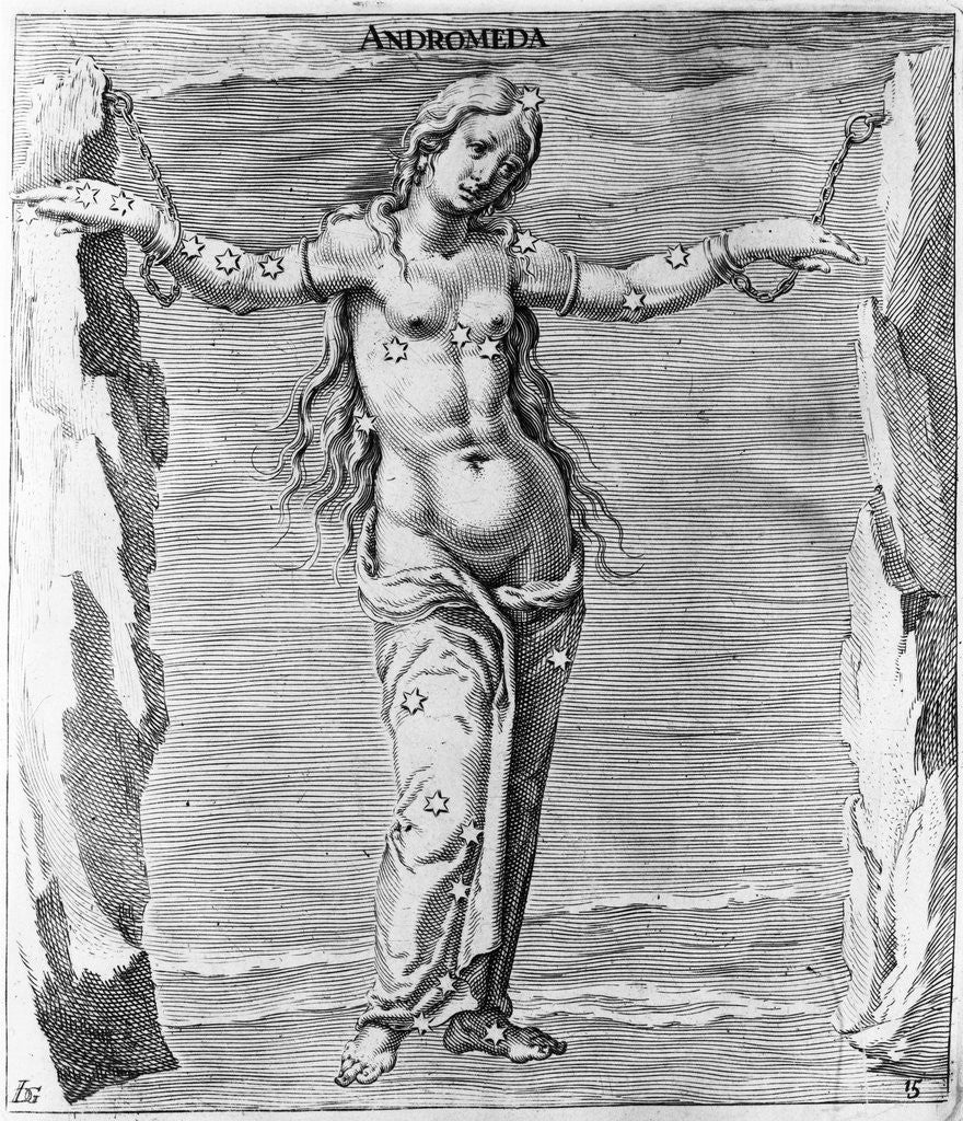 Detail of Engraving of Constellation Andromeda by Anonymous
