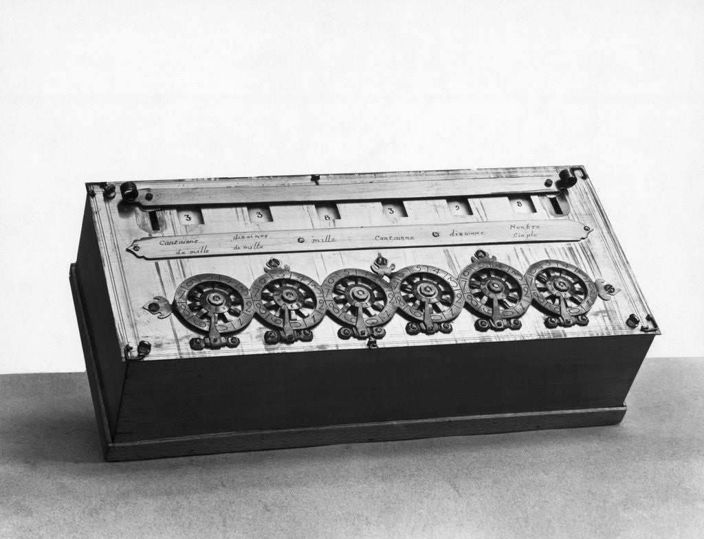 Detail of Blaise Pascal Calculating Machine by Corbis