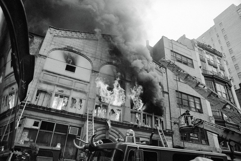 Detail of Burning Building by Anonymous