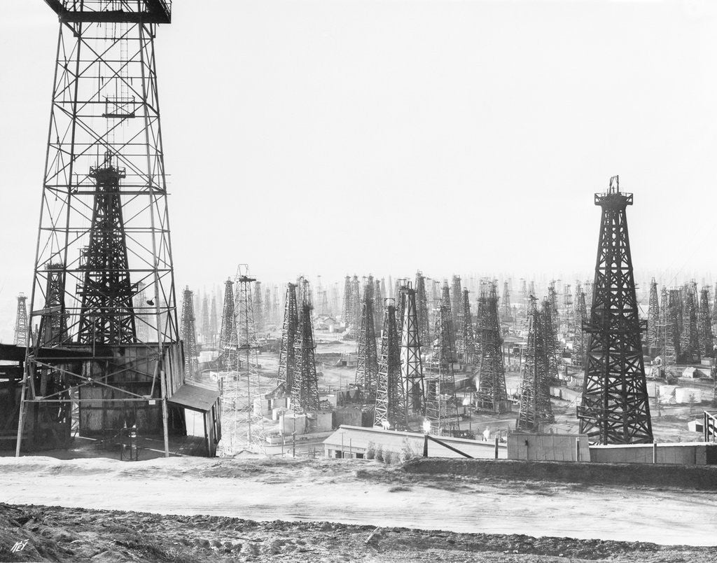 Detail of Signal Hill Oil Derricks by Anonymous