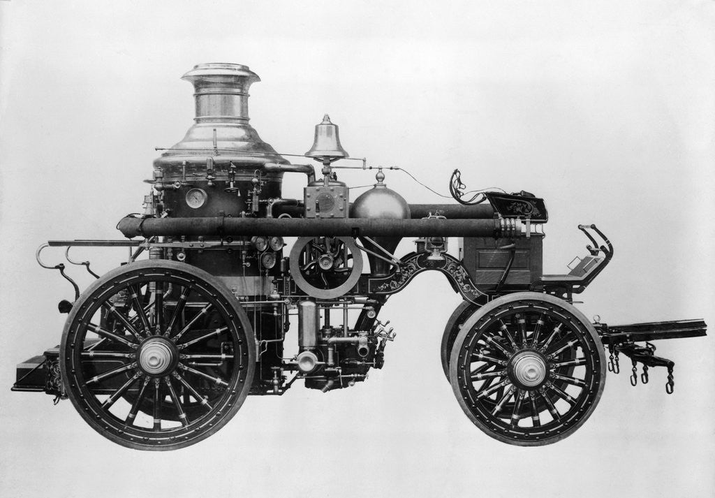 Detail of Early Steam Fire Engine by Anonymous