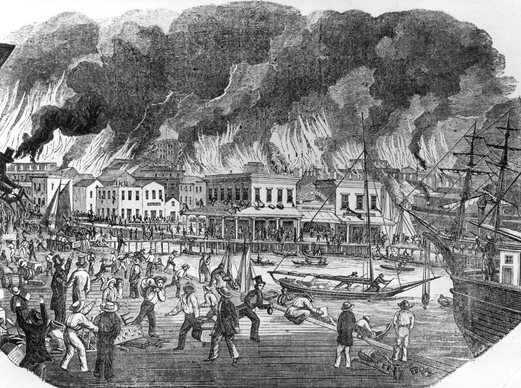 Detail of Illus.; Great Fire In San Francisco by Anonymous