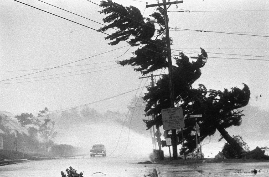 Detail of Water Falls/Car Stopped/Down Power Lines by Anonymous