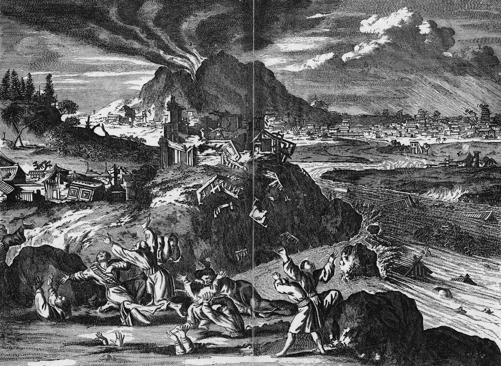 Detail of Illustration Of Great Earthquake Of 1650 by Anonymous