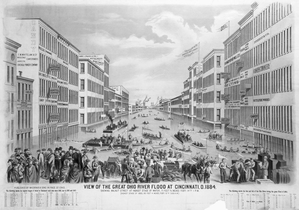 Detail of Illustration Of Ohio River Flood by Anonymous
