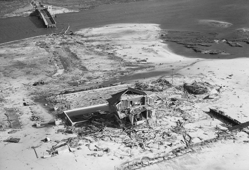 Detail of Aerial Of Home Destroyed By Hurricane by Anonymous