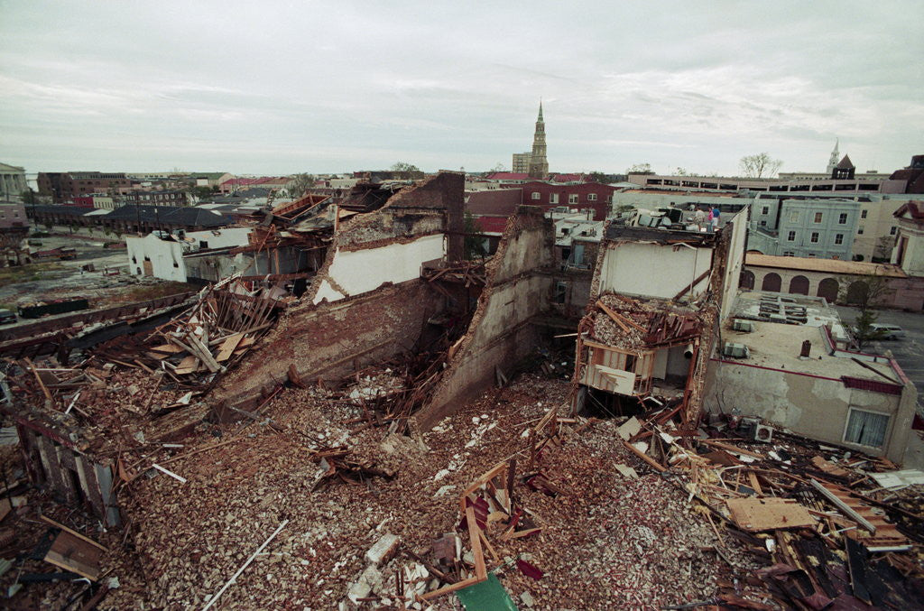 Detail of Destroyed Buildings Overflow Alleys by Anonymous