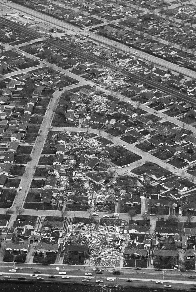 Detail of Aerial View Shows Tornado'S Path by Anonymous