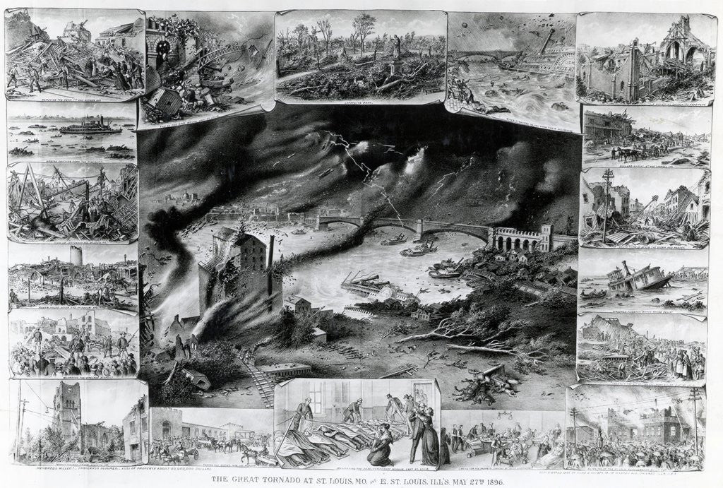 Detail of Illust.;Scenes Of Tornado Effects by Anonymous