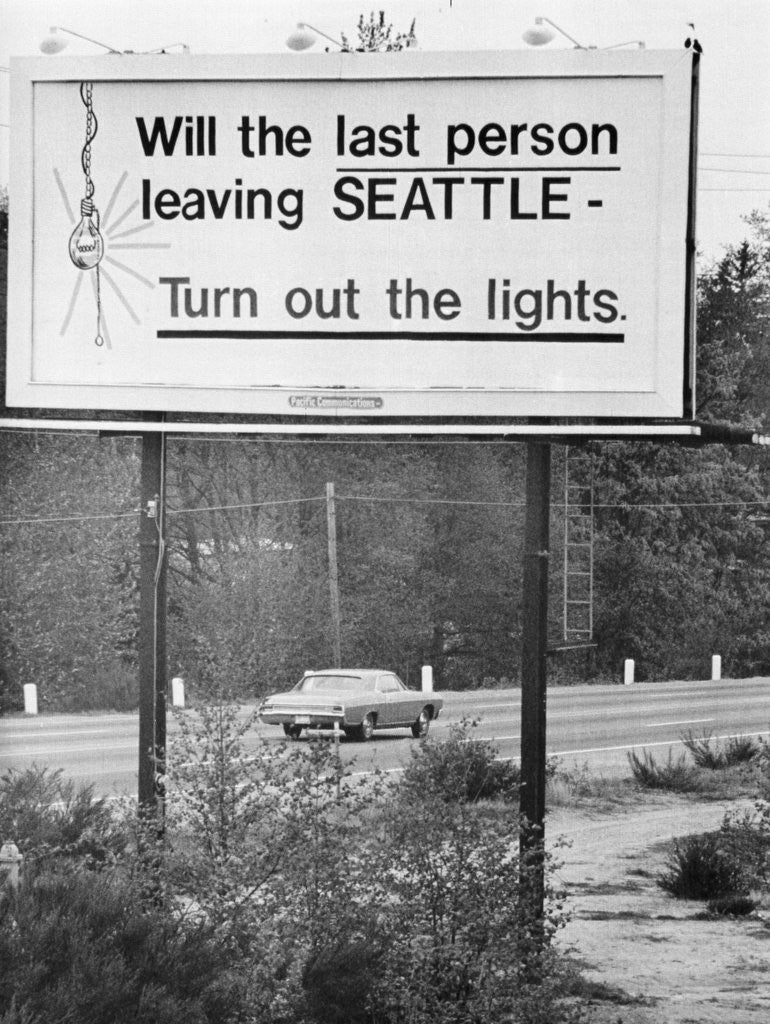 Detail of Last Person Leaving... Billboard by Anonymous