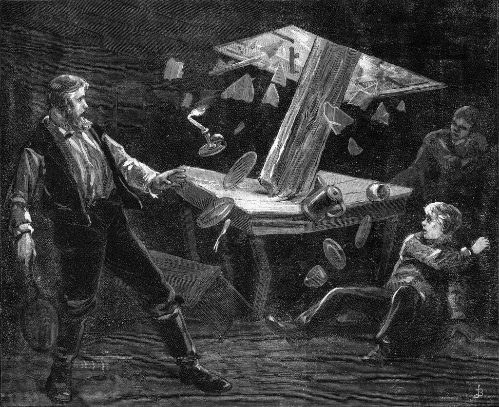 Detail of Family Recoil Wood Crashes Storm Cellar by Anonymous