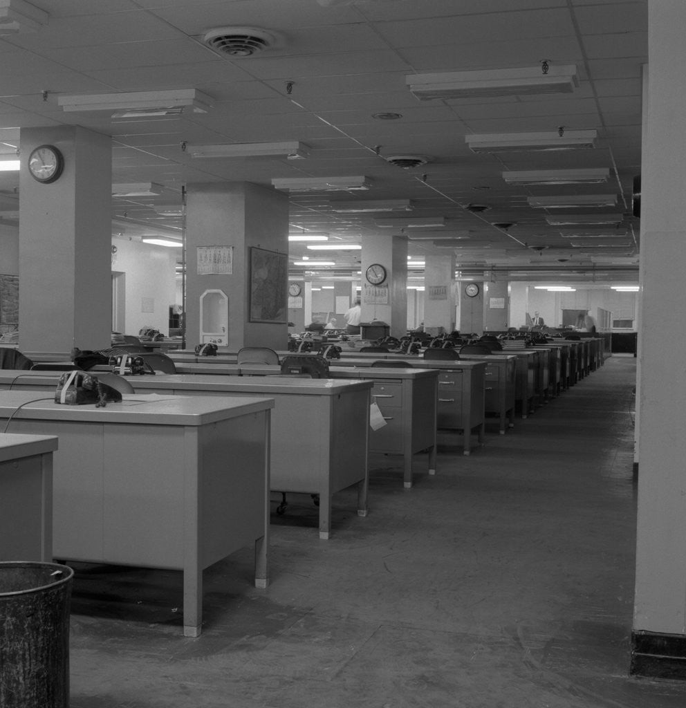 Detail of Empty Newspaper Office by Anonymous