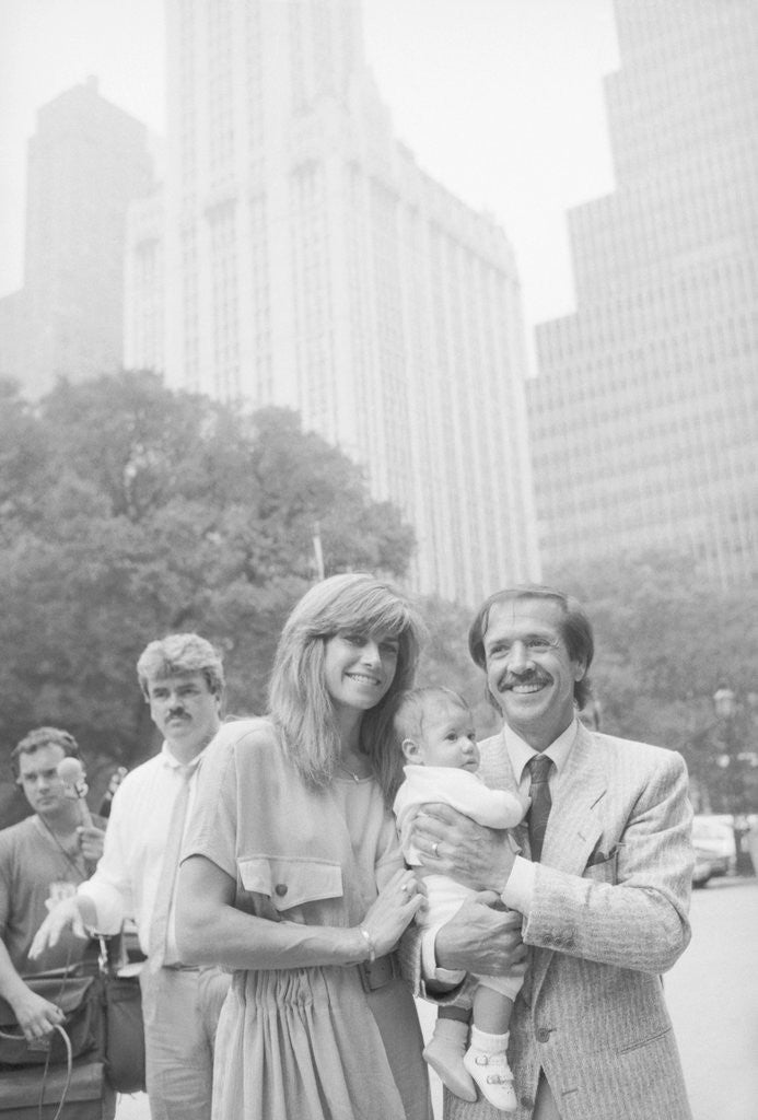 Sonny & Mary Bono W/Baby Daughter by Corbis