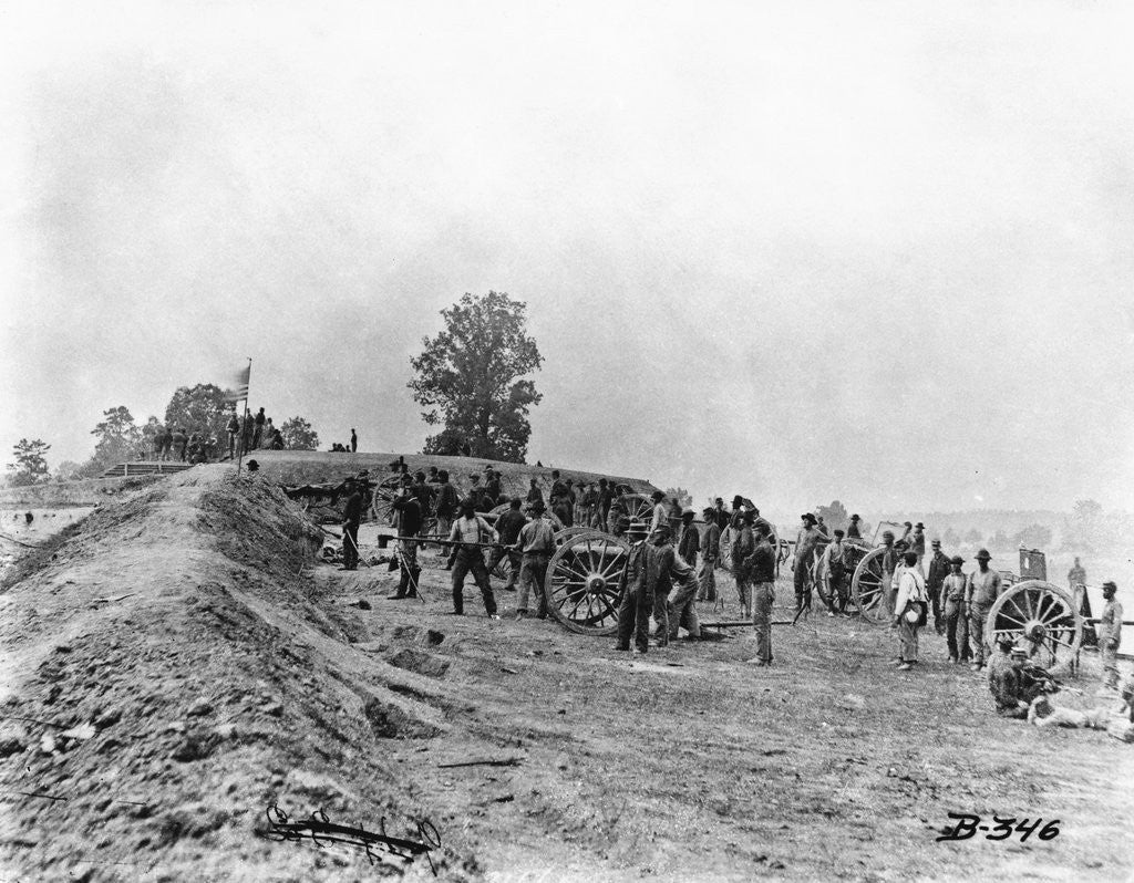 Detail of Mathew B. Brady W/Civil War Battery by Anonymous