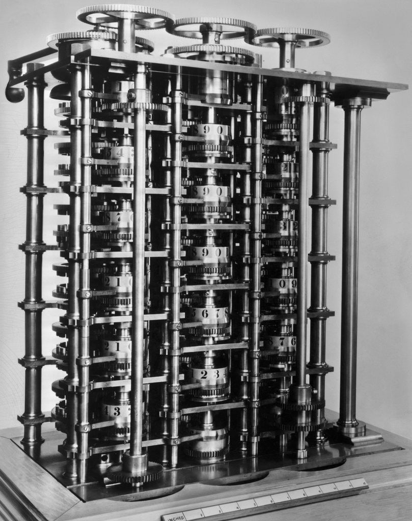 Detail of Difference Engine No. 1, by Charles Babbage
