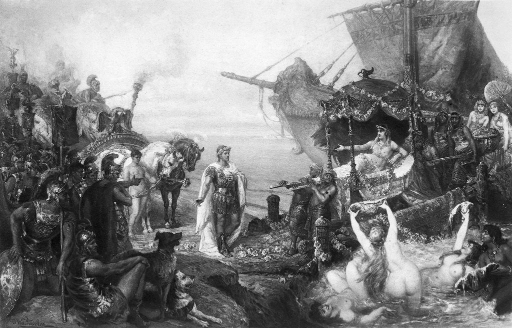 Detail of Cleopatra Sails Ashore To Meet Anthony by Anonymous