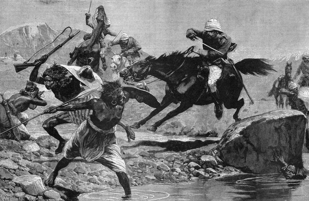 Detail of Illustration; British Fighting Sudanese by Anonymous