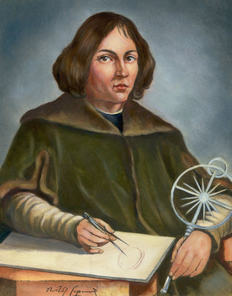 Detail of Portrait of Nicolaus Copernicus by Anonymous