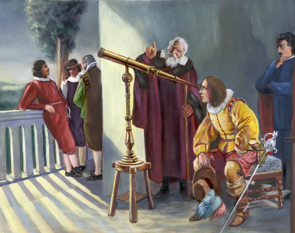 Detail of Galileo And Milton in Obseratory by Anonymous