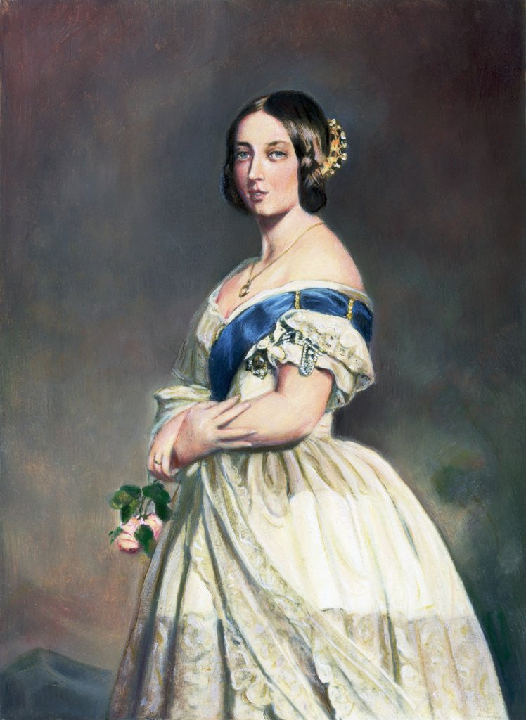 Detail of Young Queen Victoria W/Rose In Hand by Anonymous
