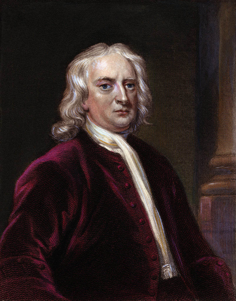 Detail of Portrait of Sir Isaac Newton by Edward Scriven