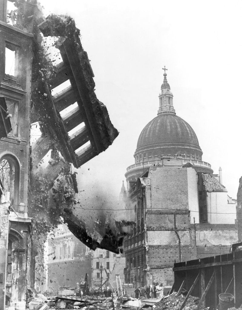 Detail of Buildings Crumble In Front/St. Paul'S Ca by Anonymous