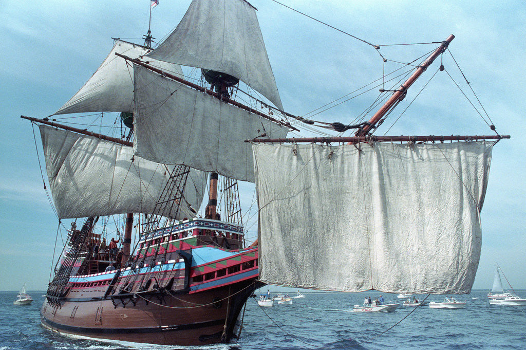 Detail of Mayflower II At Sea by Corbis