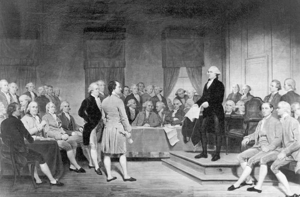 Detail of Signing Of The Constitution Of The Us by Corbis