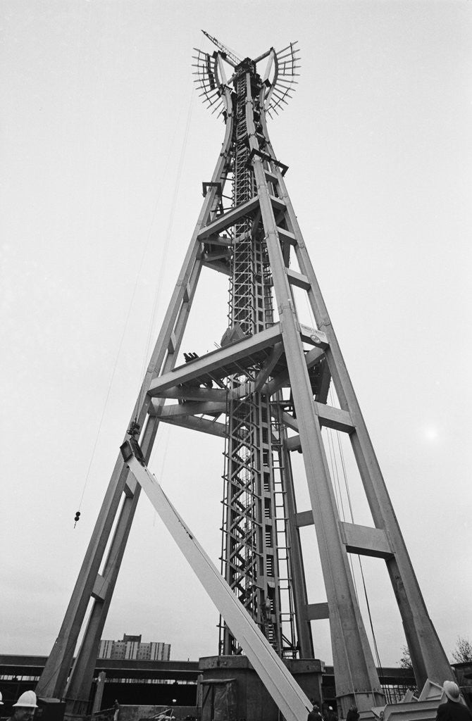 Detail of Constructing Seattle's Space Needle by Anonymous