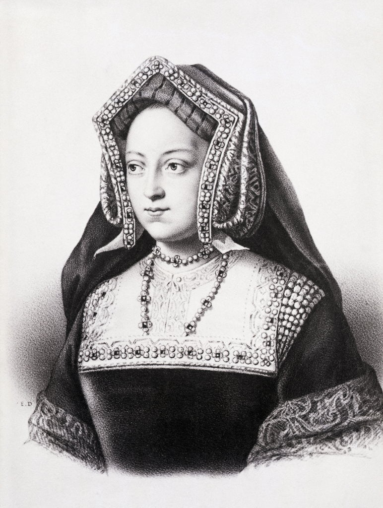 Detail of Portrait Of Catherine Of Aragon by Anonymous