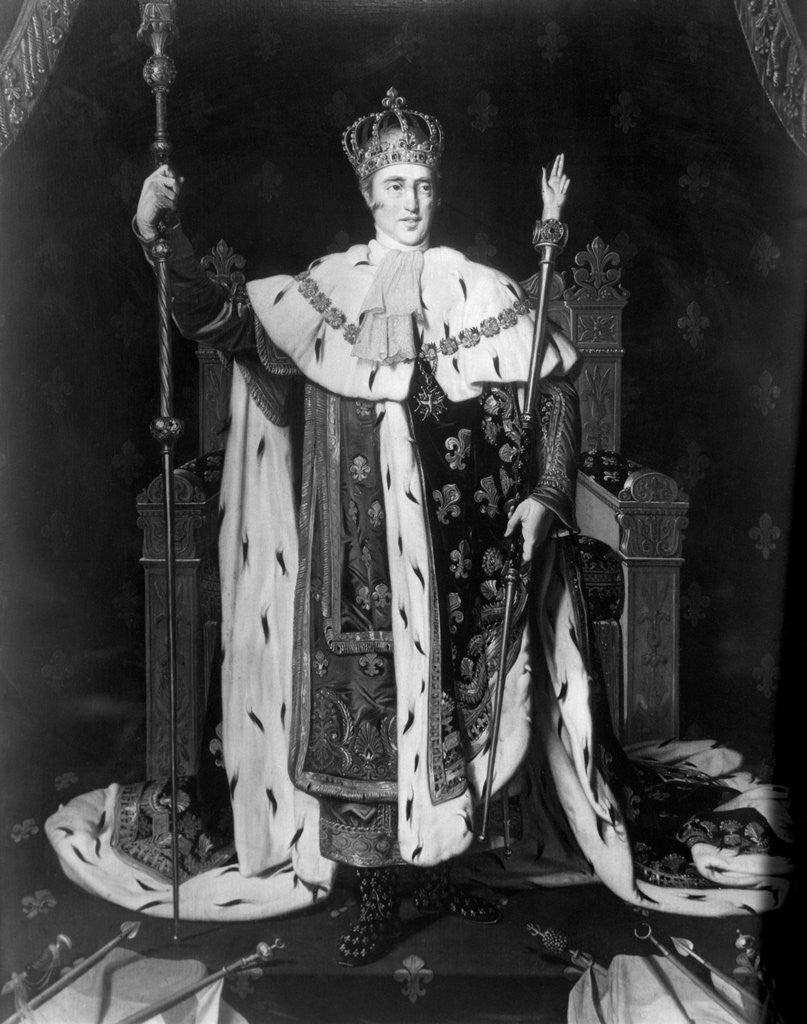 Detail of Portrait Of Charles X In Coronation Robe by Anonymous