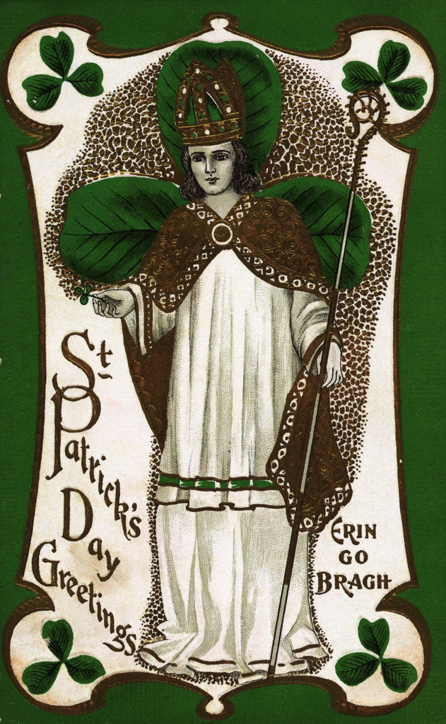 Detail of St. Patrick's Day Greetings Postcard by Anonymous