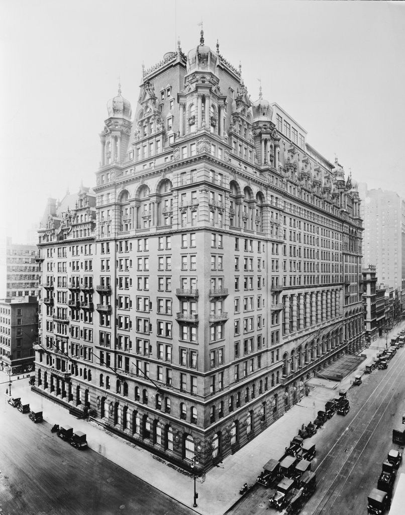 Detail of View Of Old Waldorf Hotel In New York by Anonymous