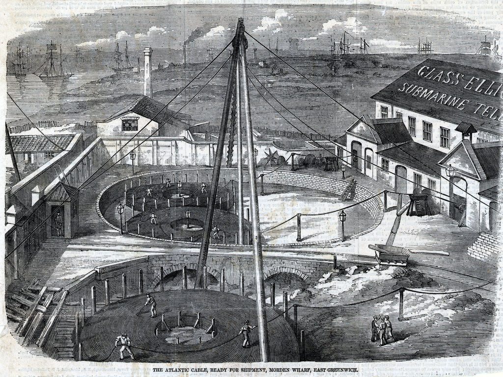 Detail of Illus Of Atlantic Cable Ready For Shippi by Anonymous