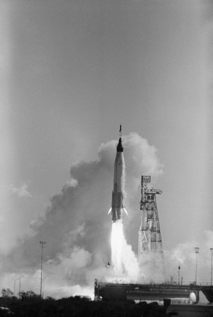 Detail of Mercury-Atlas 6 Launches W/Smoke Cloud by Anonymous