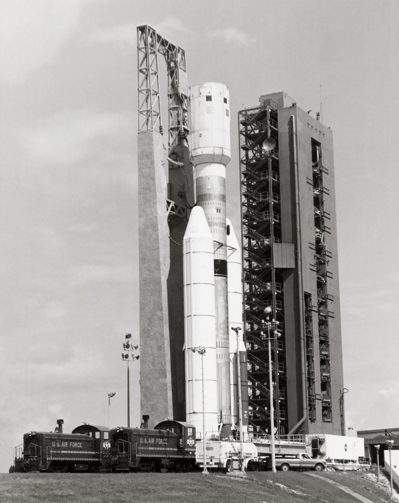 Detail of Rocket Core with Tower Being Moved by Anonymous