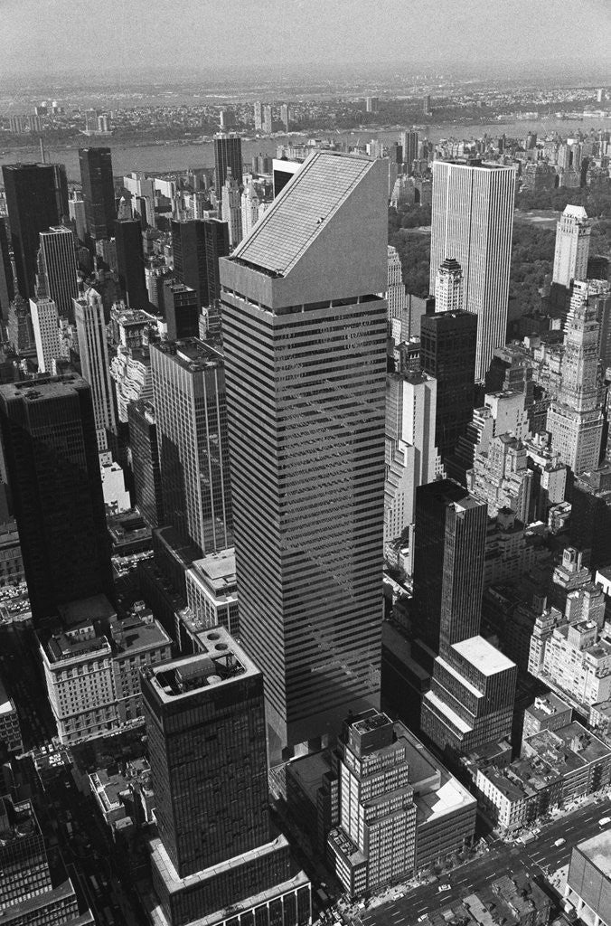 Detail of Aerial View of Manhattan Skycrapers by Corbis