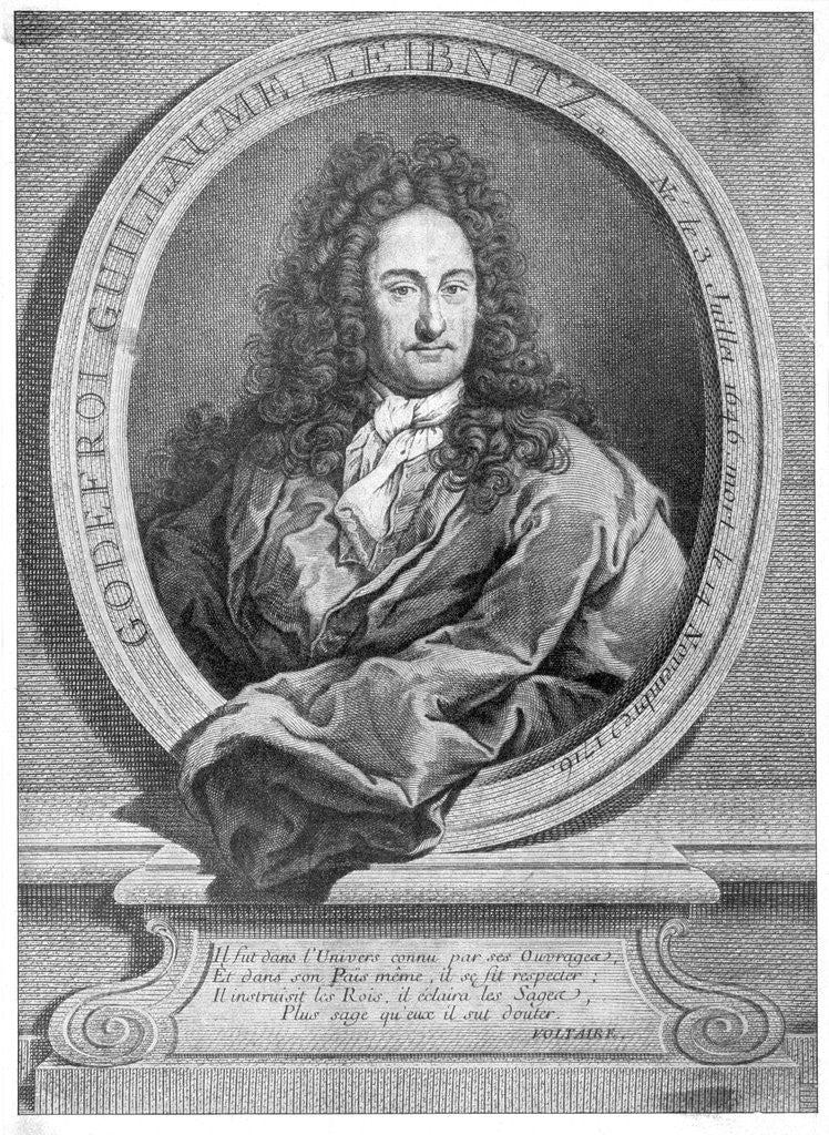 Detail of Bust Of Baron Gottfried Wilhelm Leibniz by Anonymous