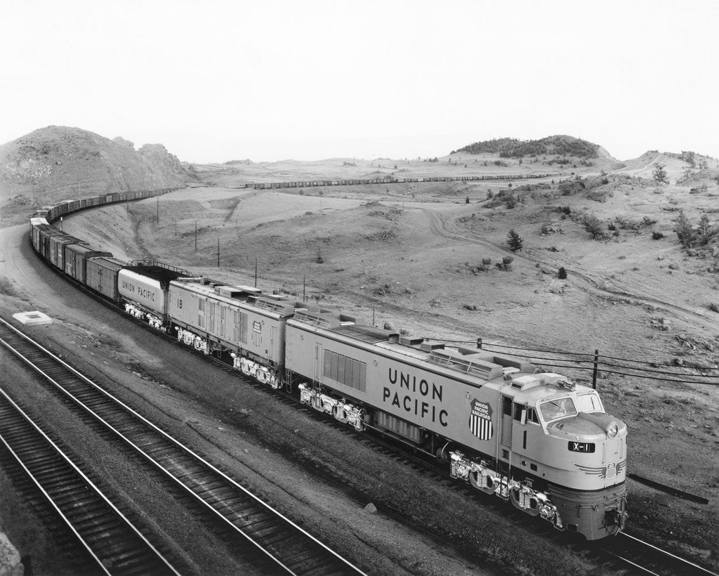 Detail of Overhead View of Large Freight Train by Anonymous