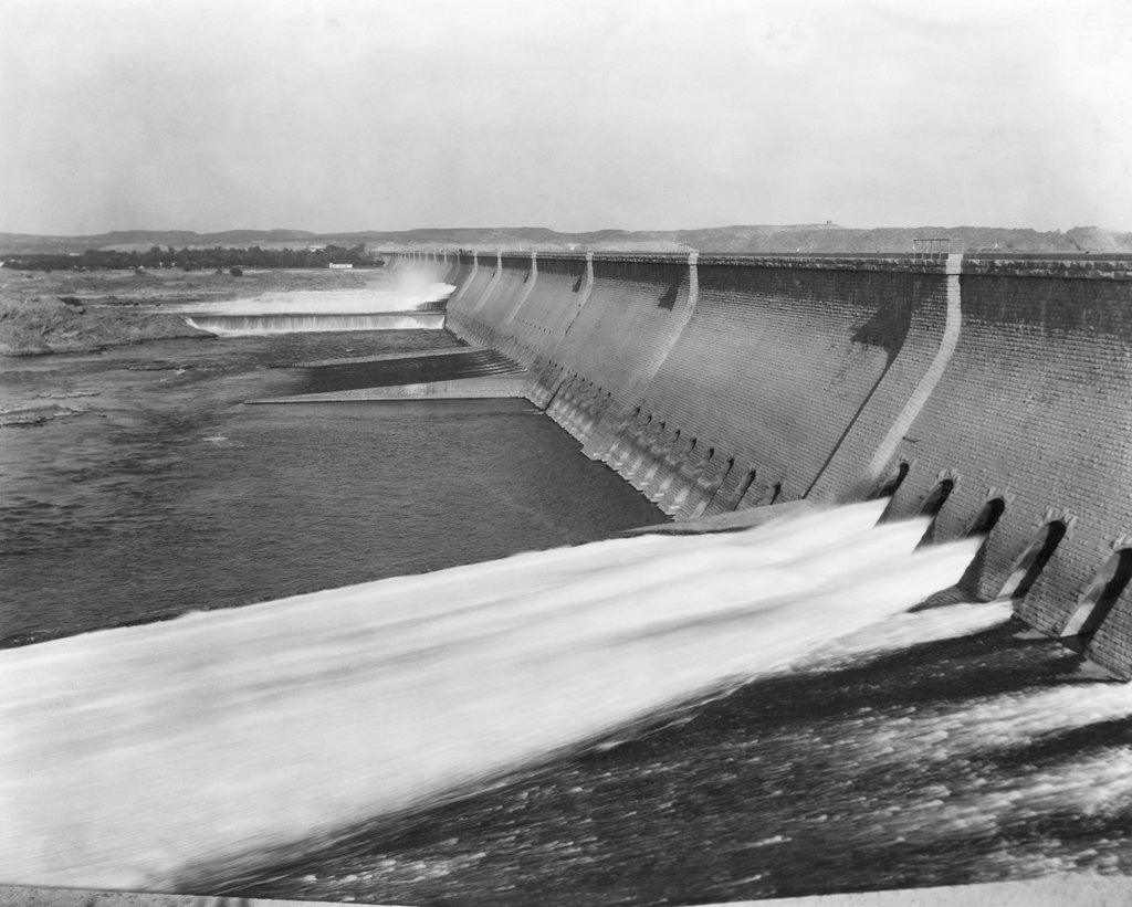 Detail of Assuan Dam on the Nile River by Corbis