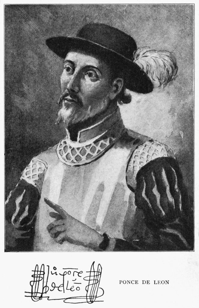 Detail of Portrait of Juan Ponce de Leon by Anonymous