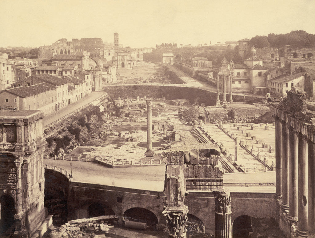 Detail of Ruins of the Forum in Rome/Pillars by Anonymous