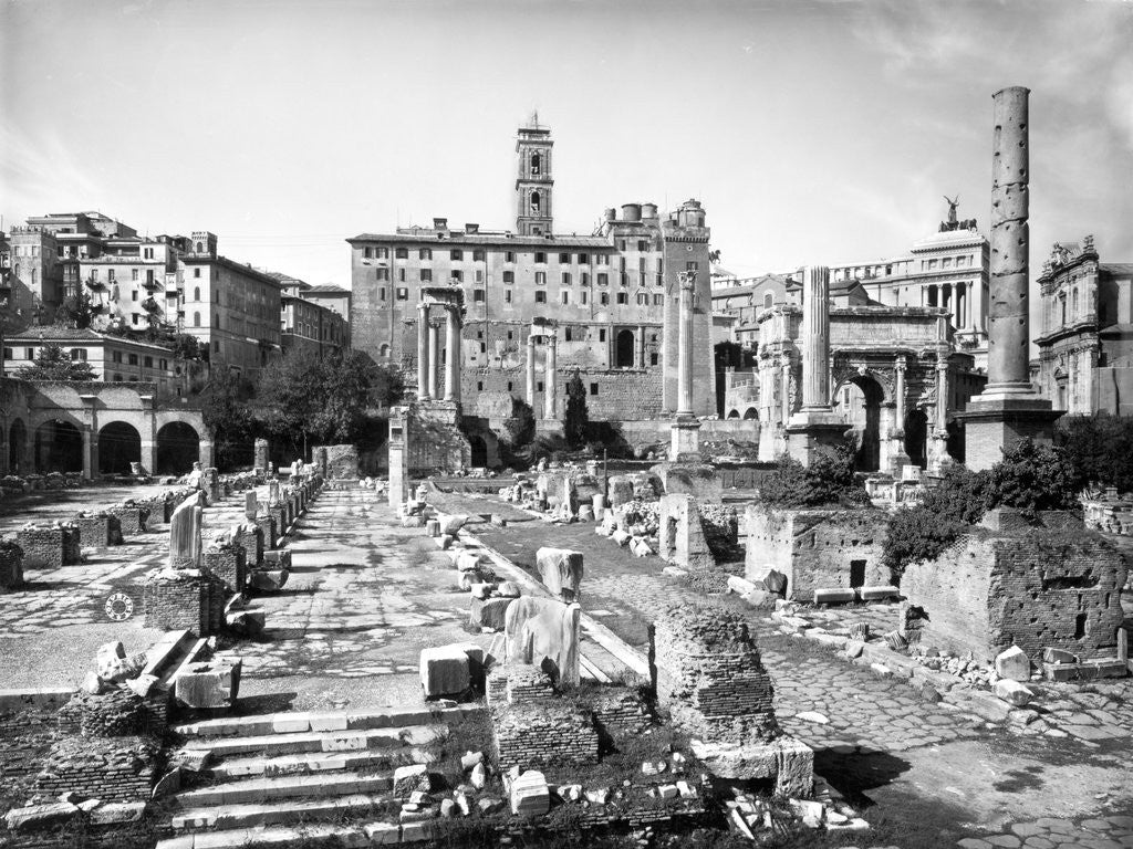Detail of Ruins of the Forum in Rome/Pillars by Anonymous