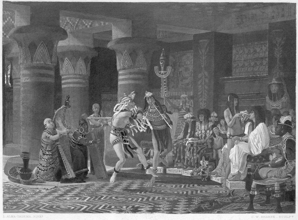 Detail of Royal Recreation in Ancient Egypt- Engr by Anonymous