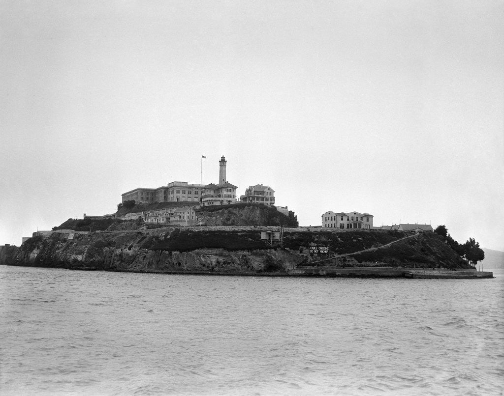 Detail of Alcatraz Island from Sea Level by Anonymous