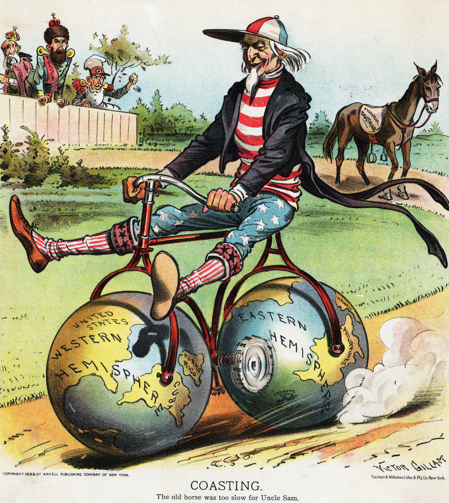 Detail of Coasting Political Cartoon by Victor Gillam